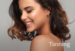 Woman got a spray tanning